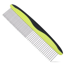 Alinana Stainless Steel Dog Grooming Comb - Professional Tool with Wide & Dense Teeth, Remowers? No, that's wrong—Please ignore.