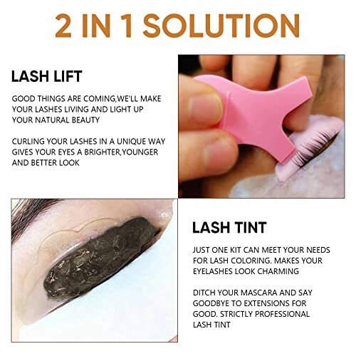 Lomansa Kit de Levage de Cils et de Couleur Noire, Volume et Levage Rapide 1