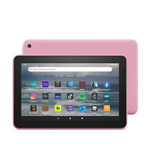 Fire 7 tablet | 7" display, 16 GB, latest model (2022 release), Rose with Ads - Refurbished