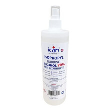 ican isopropyl rubbing Alcohol 70% First aid Antiseptic 500ml Spray