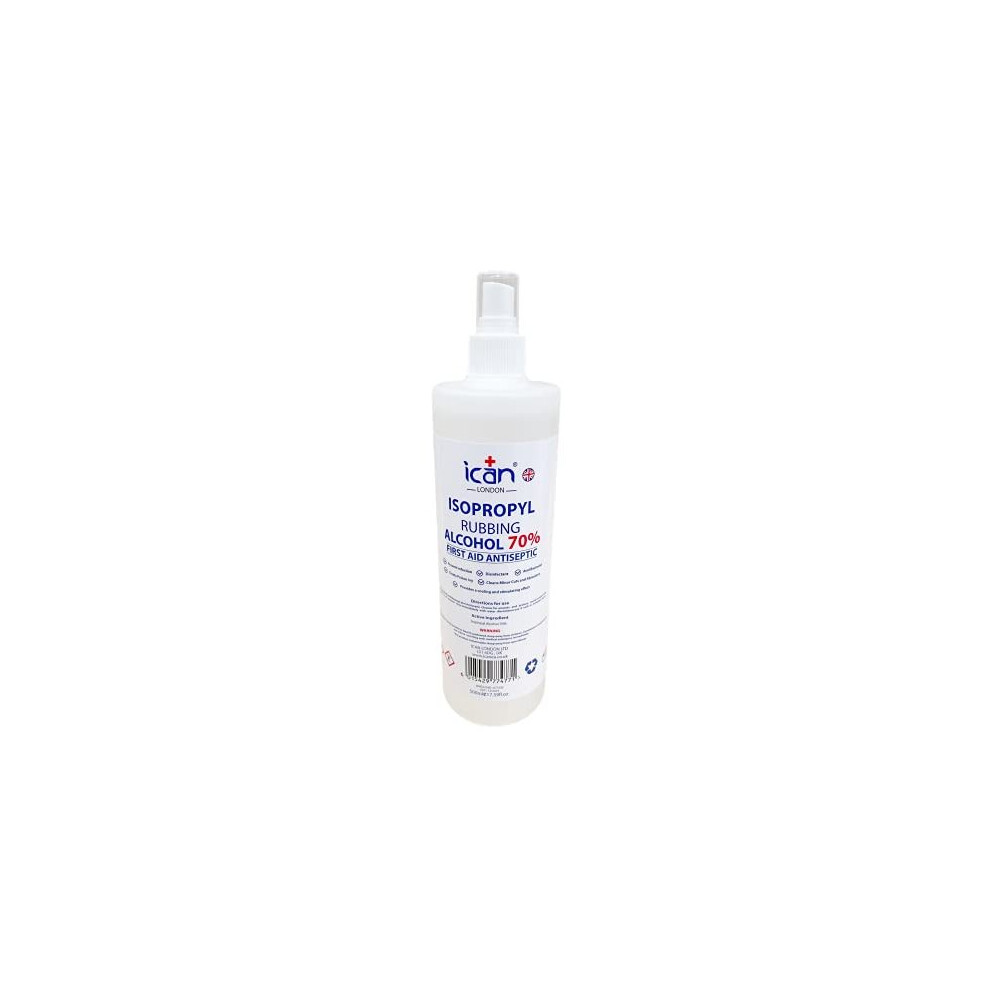 ican isopropyl rubbing Alcohol 70% First aid Antiseptic 500ml Spray