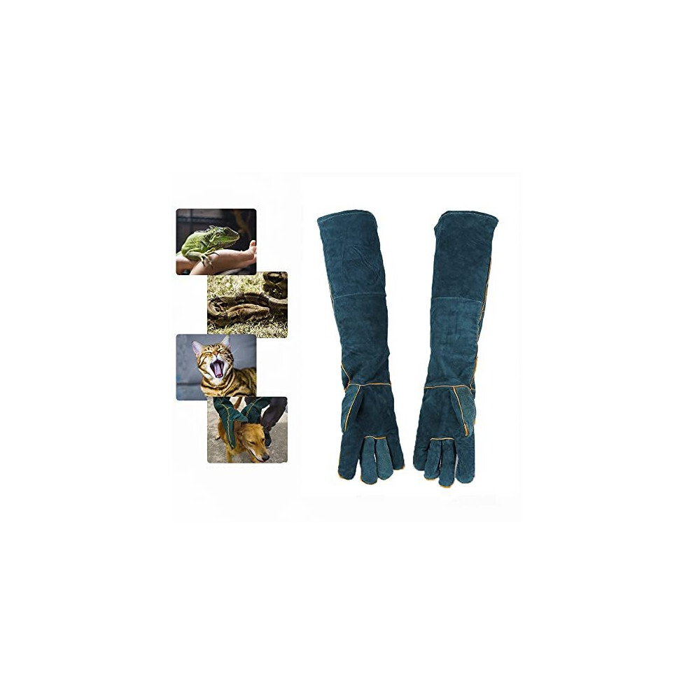 Anti-Bite Work Gloves, FIPASEN 60cm/ 23.6 Inch Bite Resistant Animal Handling Gloves for Welding, Gardening, Grooming, Handling Dog / Cat/ Bird/