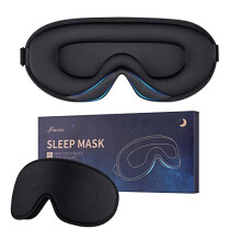 Sleep Eye Mask for Women Men- Silk Soft Foam Comfortable Sleeping Mask, Eye Cover Blindfold at Night Block Out Light Eye Shade Cover for Travel Yoga