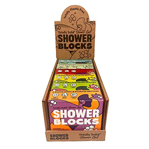 Shower Blocks Solid Shower Gels Mixed 6 Pack Plastic, Cruelty and