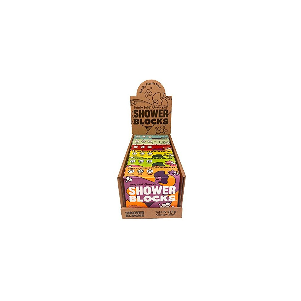 Shower Blocks - Solid Shower Gels Mixed 6 Pack | Plastic, Cruelty And Paraben Free | Vegan | Moisturising Body Soaps For The Shower
