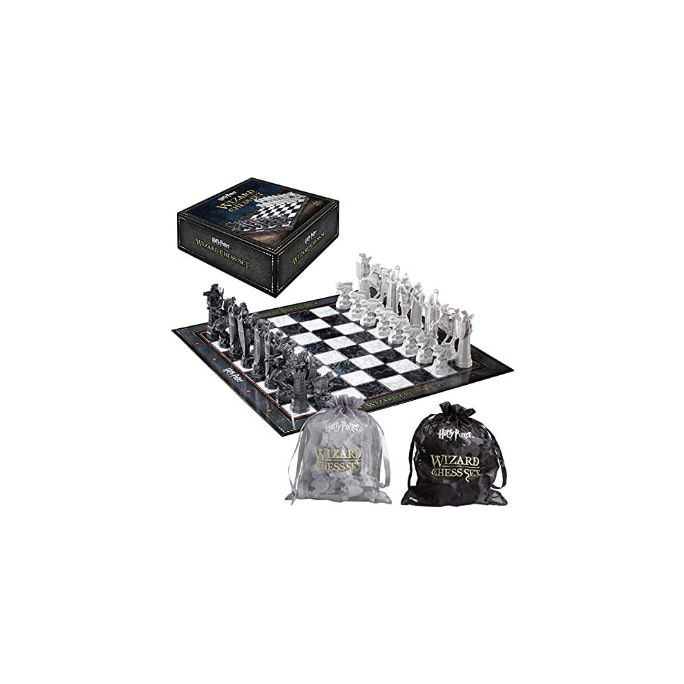 The Noble Collection Harry Potter Wizard Chess Set - 32 Detailed Playing Pieces - Officially Licensed Harry Potter Film Set Movie Props Toys Gifts