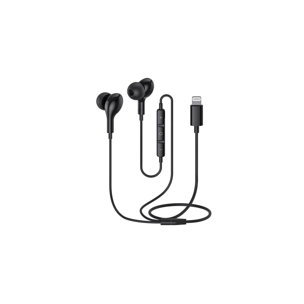 Guguearth Lightning Headphones For Iphone, Mfi Certified Headphones For Iphone 11 In-Ear Noise Isolating Magnetic Earbuds With Microphone Controller 661706267618