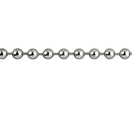 Premium Roller Blind Chrome Beaded Pull Chain Continuous, 1 Metre