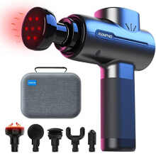 Massage Gun, RENPHO Massage Gun Deep Tissue with Heat Massage Head, Up to 3200RPM Muscle Massager with Type-C Charging, 2500mAh Battery for Muscle