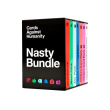 Cards Against Humanity: Nasty Bundle 6 Themed Packs + 10 New Cards, White,black