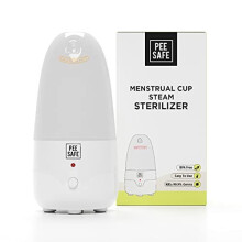 Pee Safe Menstrual Cup Steam Steriliser Cleaner | Sanitise Menstrual Cups & Discs, Kegel Balls with Ease | Protection Against Germs & Bacteria |