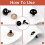 Safety Eyes for Crochet Toys,135pcs Doll Eyes and Noses,Craft Teddy Bear Eyes with Washer for Toy Making DIY Crafts(Black,6-12 mm) 5