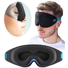 100% Blackout Sleep Masks for Women & Men - Sleeping Mask - Zero Eye Pressure Blackout Eye Mask for Sleeping - Our Halo Sleep Eye Mask Includes a