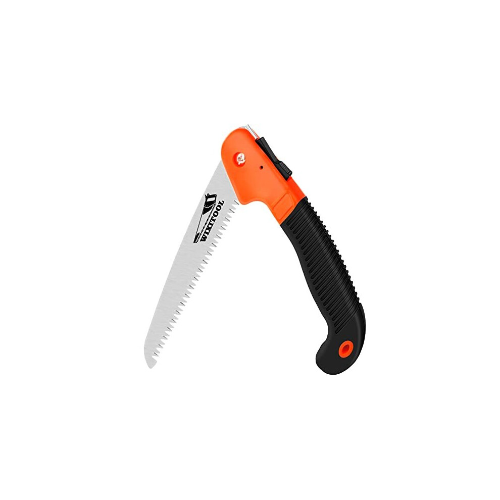 Folding Hand Saw, Pruning Saw for Trimming Gardening Camping Hiking PVC Bone Cutting Wood, Held Design Portable Survival Foldable Jab Saw with Rugged