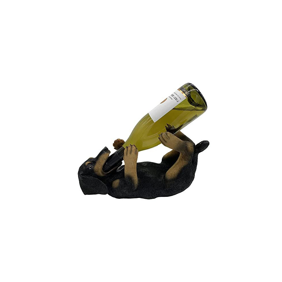 G&H Decor - Adorable 34cm Dachshund Wine Bottle Holder Figure - Home Decor Figurine with Amazing Detail - Decorative Kitchen Countertop or Tabletop