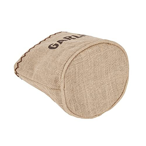 Natural Elements Eco Garlic Storage Bag with Drawstring, Jute / 100% Cotton 1