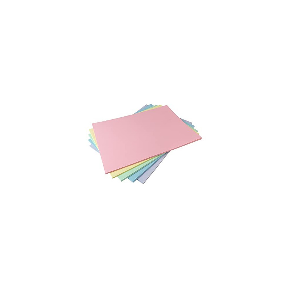 Hawksbill Card + Craft A3 225 GSM Pastel Coloured Card (Pack of 25 Sheets) Assorted for Children's Arts & Craft Activities