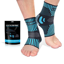 Professional Ankle Support Brace 2 Pack, Breathable Plantar Fasciitis Socks, Anti-Slip Ankle Compression Sleeve Socks for Joint Pain, Ligament Damage,