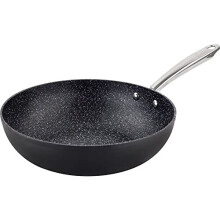 Scoville Neverstick Performance+ 28cm Wok - Non Stick, Oven Safe, Stainless Steel Base & Handle, Black