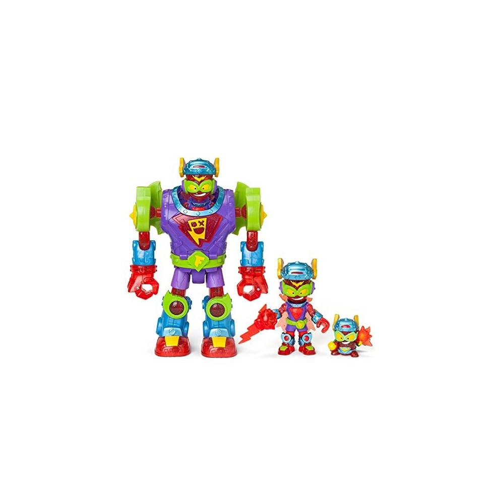 SUPERTHINGS RIVALS OF KABOOM Superbot Storm Fury â Articulated robot with combat accessories, exclusive 1 x Kazoom Kid and 1 x SuperThing