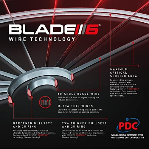 winmau WINMAU Blade 6 Triple Core Carbon Professional Bristle Dartboard 2