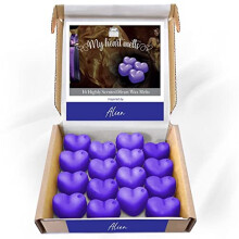 Alien Wax Melts: 16 pcs x 5g Heart Shaped Scented Wax Melts Inspired by Alien Perfume, Vegan & Pet Friendly, Cruelty & Plastic Free, Handmade in UK