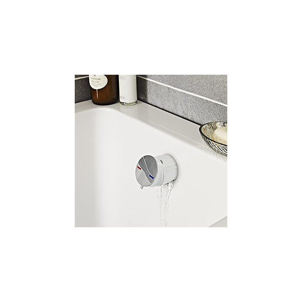Enki, W59, Bath Filler Waste And Overflow, Bath Filler Mixer Tap, Temperature Control And Clicker Waste, Click Clack, Chrome 5056487005392