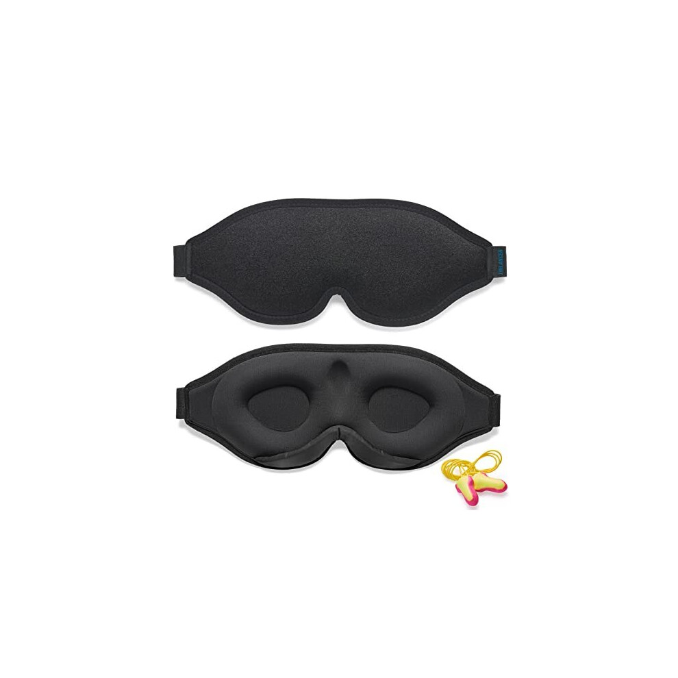 2022 Innovative Sleep Mask for Men and Women, Trilancer 3D 100% Light Blocking Design, Comfortable Eye mask, Blackout Blindfold for Sleeping, Nap,