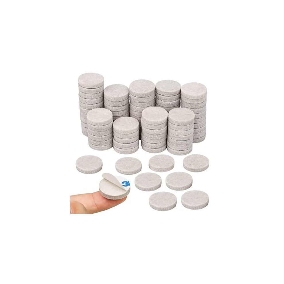 Lxq 80Pcs Furniture Pads Floor Protectors Self Adhesive Felt Chair Leg Protectors 25Mm,5Mm Thick Anti Scratch Felt Pads Furniture Feet Pads For Chair,
