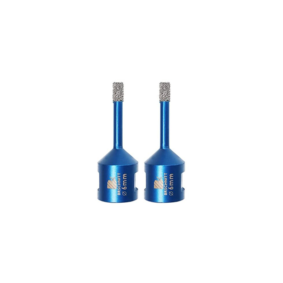 Diamond Drill Bit 6Mm,Brschnitt 2Pcs M14 Vacuum Brazed Diamond Tip Drill Bit For Tile Porcelain Stoneware Ceramic Marble Granite Drilling,Suitable For 791180050397