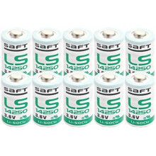 Laus for SAFT 10 Pack LS14250 1/2 AA 3.6v Battery 14250 Can Use for Dogwatch R9 Leash 1200mAh High Capacity