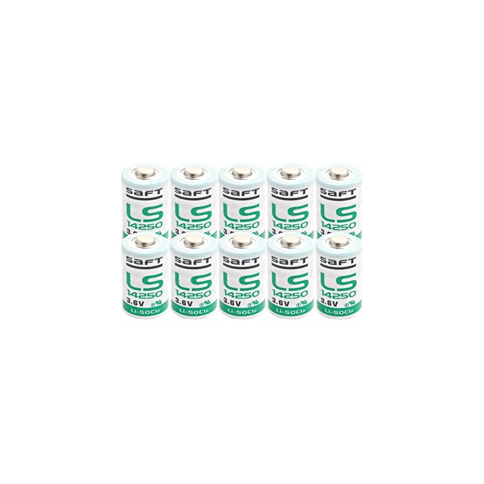 Laus for SAFT 10 Pack LS14250 1/2 AA 3.6v Battery 14250 Can Use for Dogwatch R9 Leash 1200mAh High Capacity