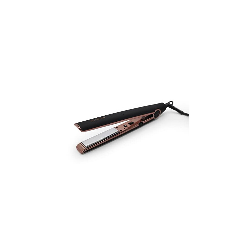 Corioliss C1 Hair Straightener for Women Professional Titanium Plates Flat Iron UK Plug (Black Copper Soft Touch)