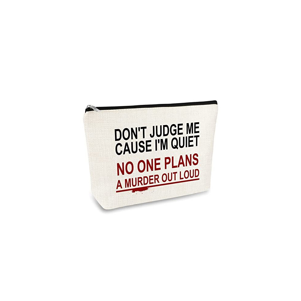 Photos - Cosmetic Bag True Crime Gift Makeup Bag for Women True Crime Fan Gift True Crime Podcast Lovers Gifts Horror Quotes Gift Hal