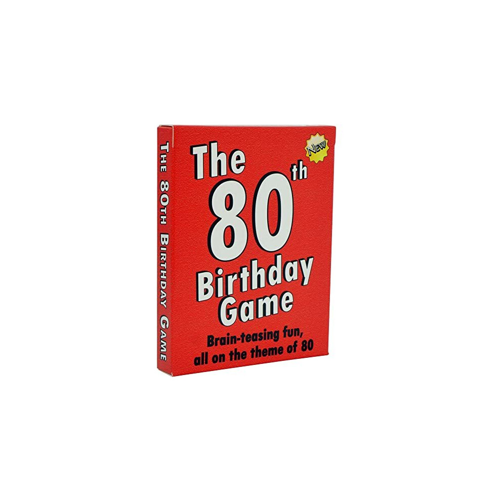 The 80th Birthday Game - The turning 80 card game especially for 80 year olds created with 80th birthday presents for men and 80th birthday gifts for