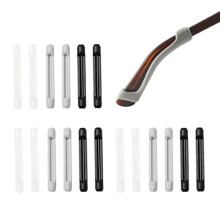 Juliyeh 9 Pairs Anti-Slip Glasses Hooks Grips Eyeglass End Tips Soft Silicone Glasses Arm Covers for Various Glasses and Sunglasses Black r3r3