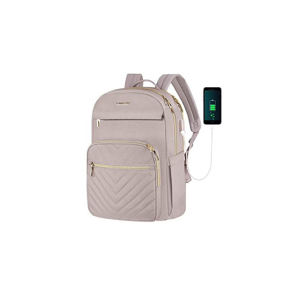 Vankean 15.6 Inch Laptop Backpack For Women Work Laptop Bag Fashion With Usb Port, Waterproof Purse Backpacks Teacher Nurse Stylish Travel Bags Casual 782589214060