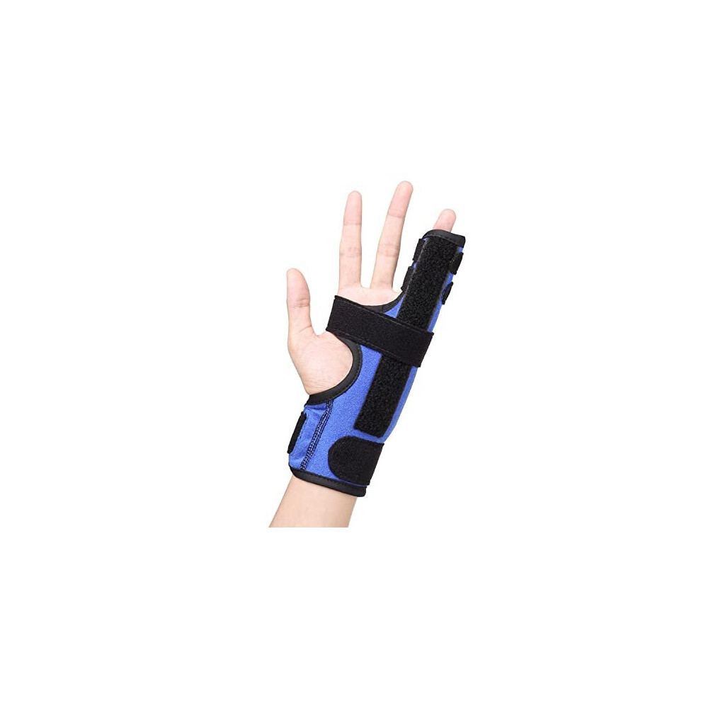 Scurnhau Pinky Finger Splint, Adjustable 4Th Or 5Th Finger Splint, Metacarpal Finger Splint Hand Brace For Boxer's Fracture, Broken Fingers, Arthritis,