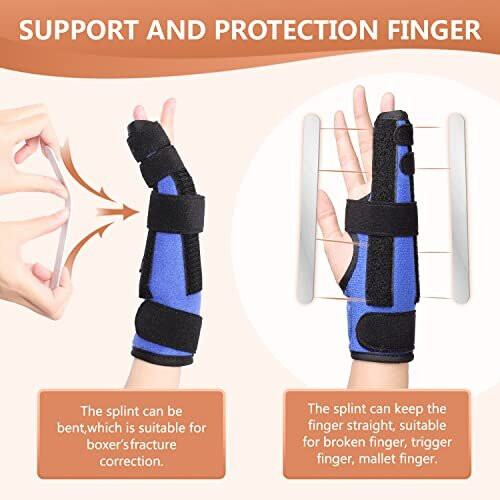 Pinky Finger Splint, Adjustable 4th or 5th Finger Splint, Metacarpal ...