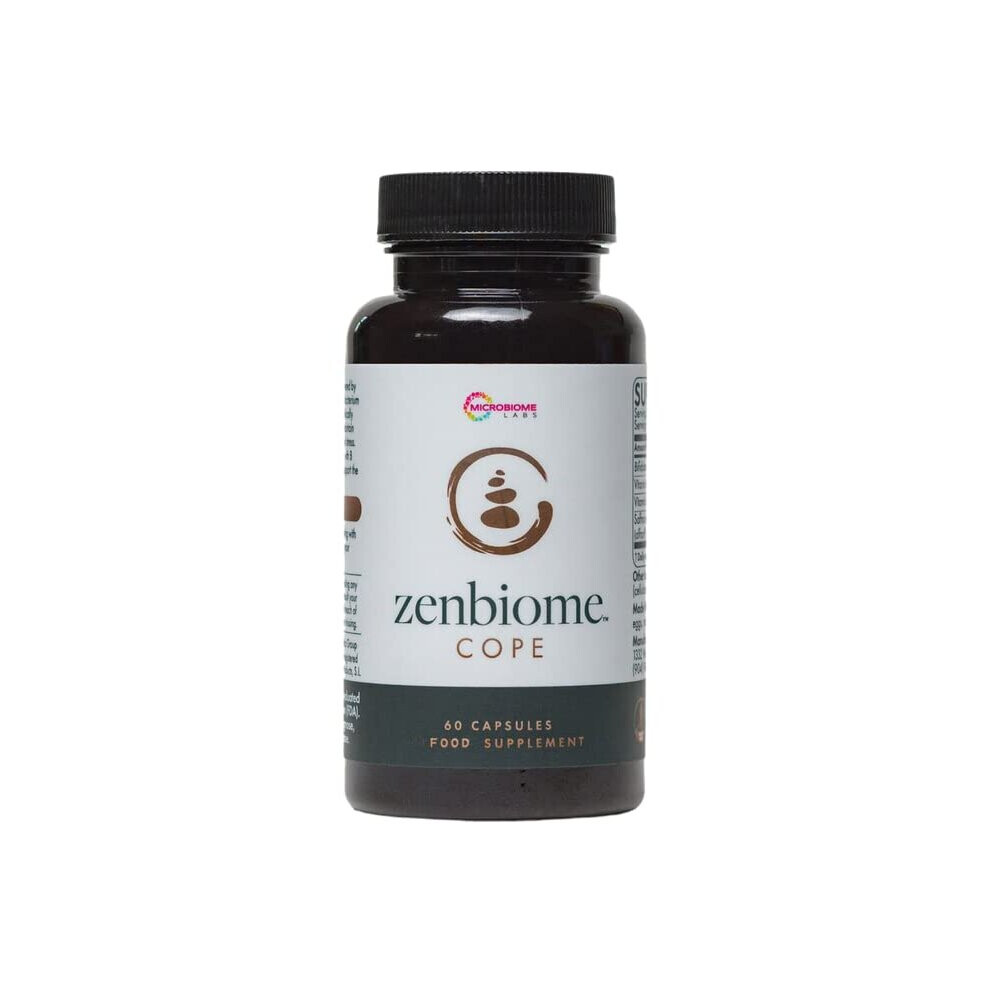 Microbiome Labs ZenBiome Cope - Mood Probiotic Support for Occasional Stress Coping - Supplement with Bifidobacterium longum 1714 Probiotics with B