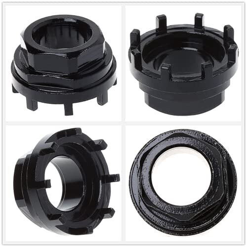 Lockring Tool,Bottom Bracket Cup Tool 8 Notch Front Chainring Lockring Remover Installer,Bicycle Crank Remover Bottom Bracket Shaft Repair Tool 2