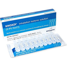 KNOXZY Sterile Isotonic Saline Solution 0.9% - Sodium Chloride NaCl - Inhalation Saline Solution for Humidifying The Airways – 20 X 2.5 ml Unit Dose