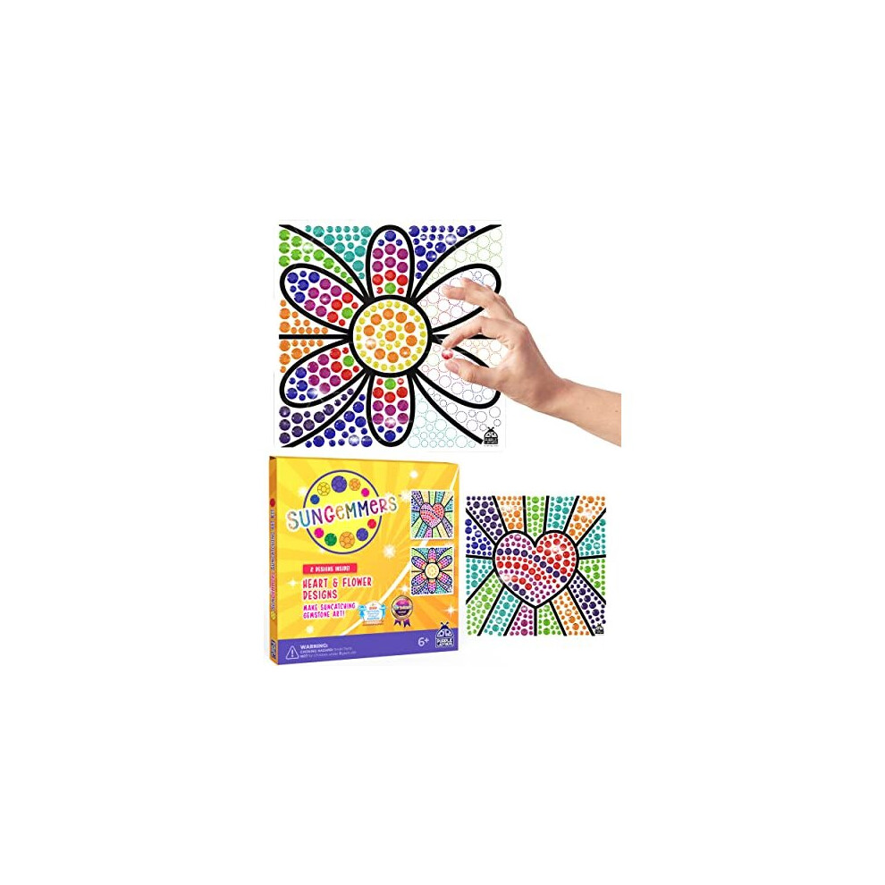 SUNgEMMERS Window Art Suncatcher Kits - great Birthday gift Idea 6 7 8 9 10 11 12 Year Old girl - Fun Arts for Kids Spring crafts