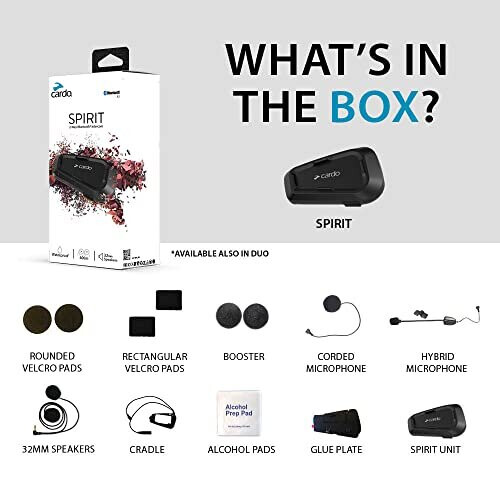 Cardo Spirit motorcycle intercom 2 channels 400 m Black 1