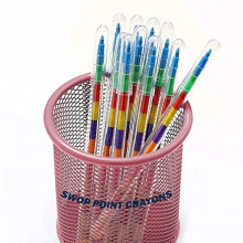 12 x Swop Point Crayons, Colouring Pencils, Assorted Colouring Crayons Party Bag Fillers, Pencil Crayons Kids Pens Stationary Supplies, Colouring