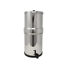British Berkefeld 12L Stainless Steel Gravity Water Filter System with 2 x Ultra Sterasyl 7 inch Candles - Silver