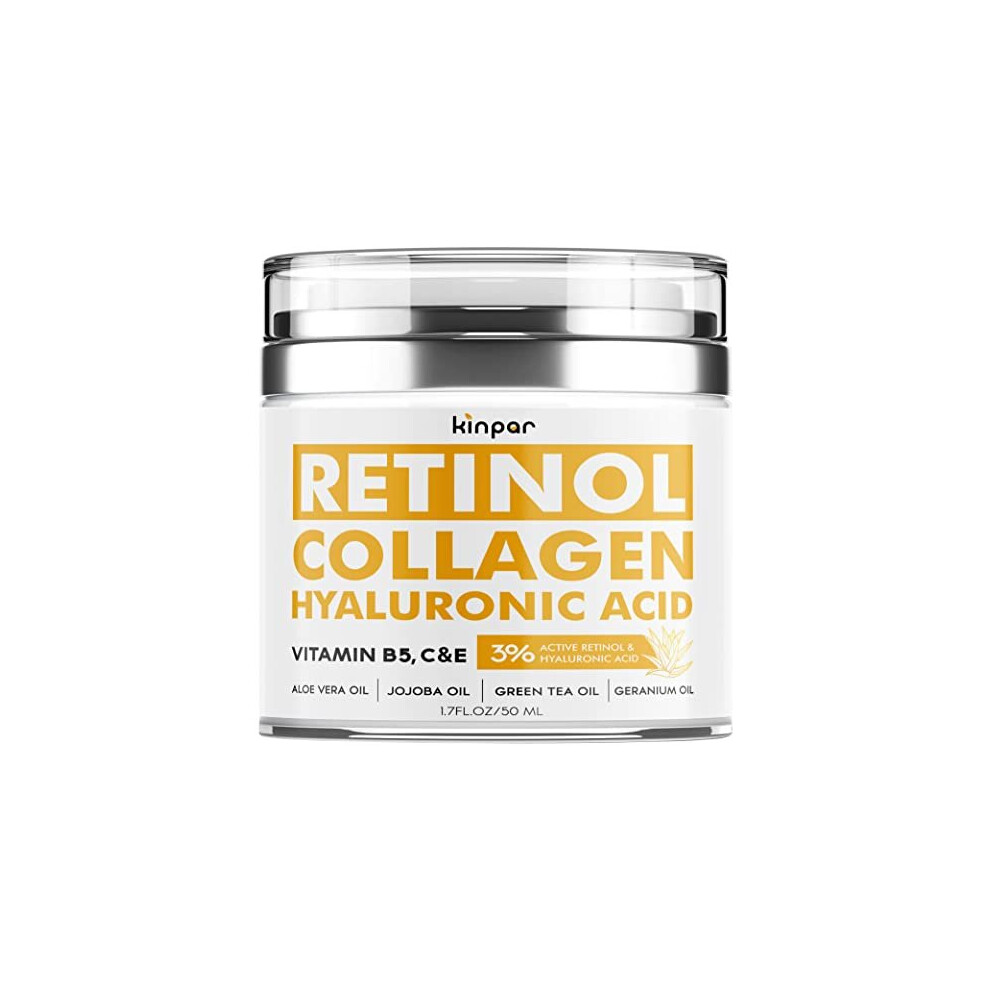 Lifting Retinol Cream for Face - Anti-Aging Support with Collagen - Firming Day and Night Cream that Helps Reduce Wrinkles, Fine Lines, Dry Skin -