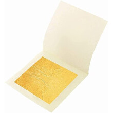 24k Gold Leaf Sheets, 4.33 x 4.33 cm, Pack of 30 Edible Gold Leaf Sheets for Cakes, Desserts, Chocolate, Art and Craft, Face Masks and Nail Art