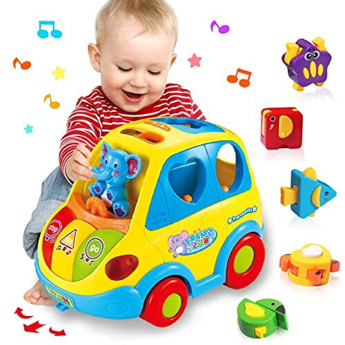 CAEGALKIMY Baby Toys for Years Old Boys Girls Crawling Car Shape