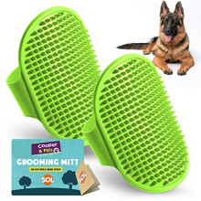 2pk Pet & Dog Brushes for Grooming | Soft Silicone Dog Bath Brush | Dog Grooming Brush | Pet Grooming Brush Bath | Dog Shampoo Brush | Pet Grooming